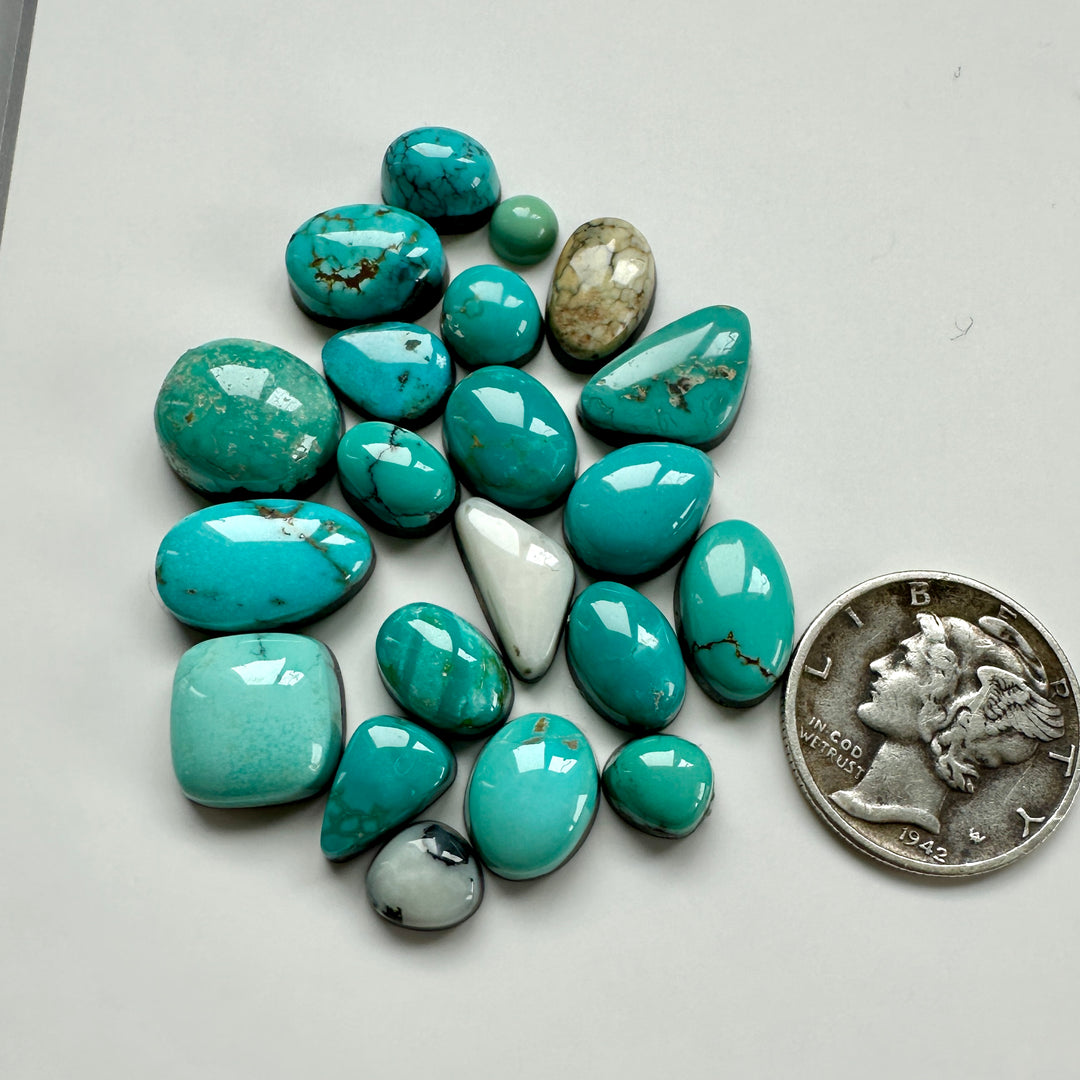 Mixed Turquoise Littles 45 carats