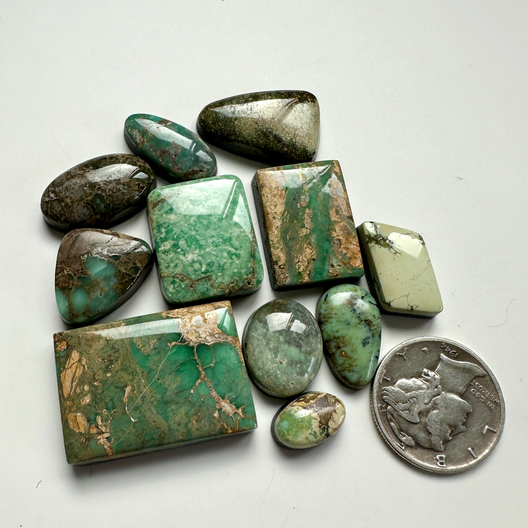 Natural Damele Turquoise and Variscite bundle 93 carats
