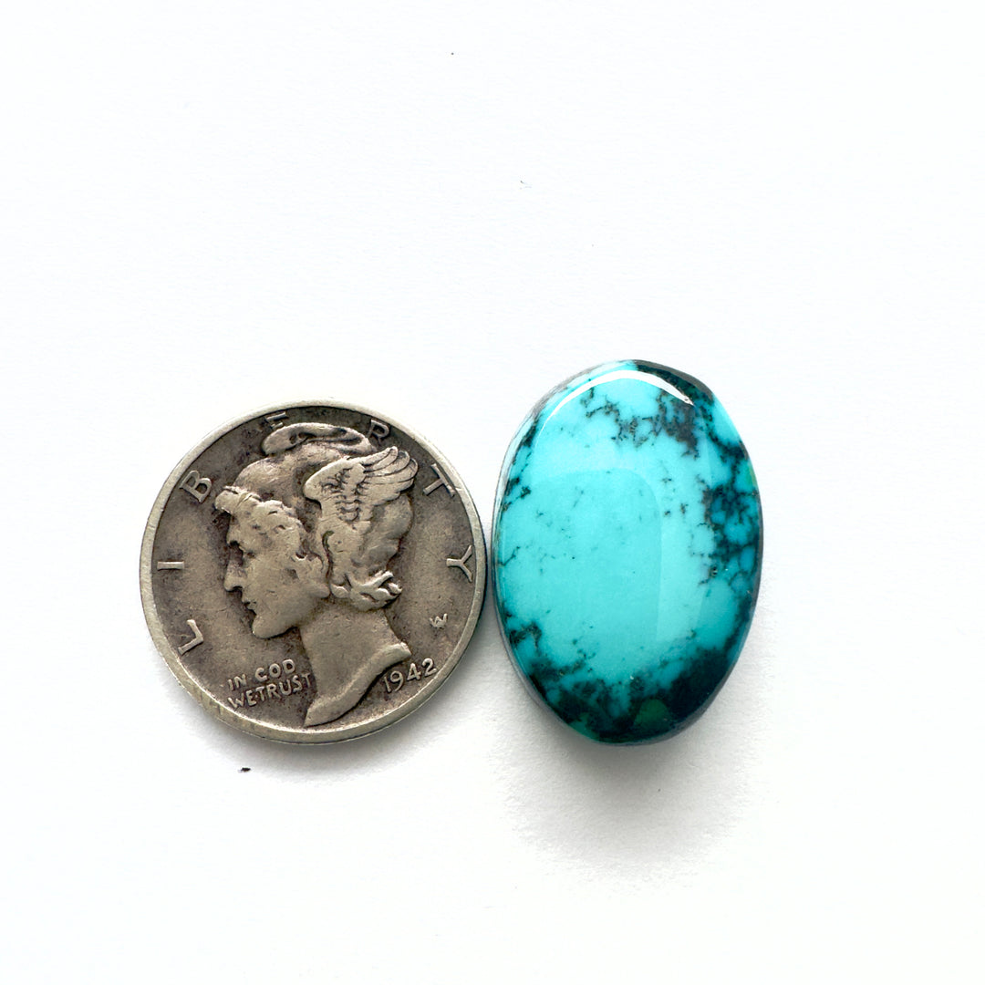 Natural cloud mountain turquoise 13.75 carats