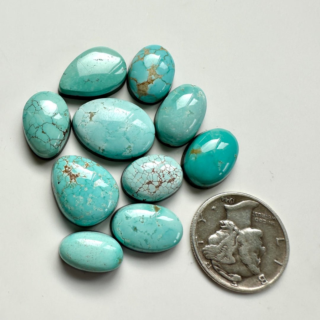Natural #8 Turquoise Collection 55 carats
