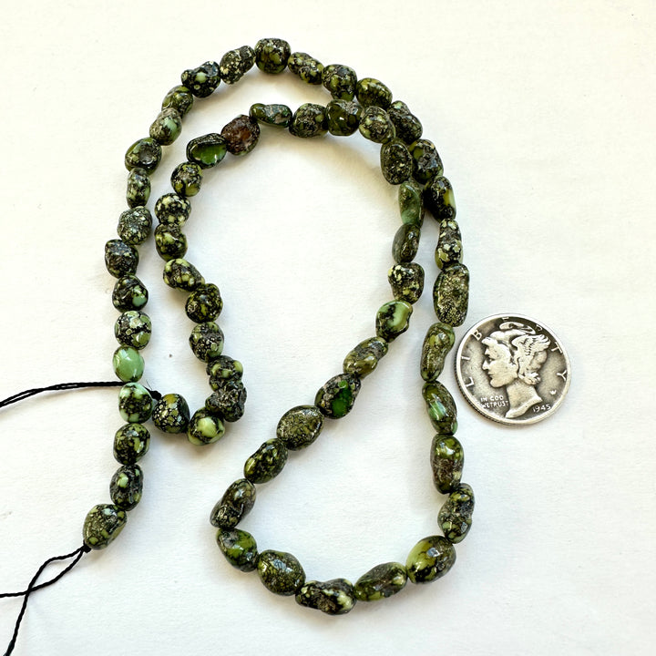 Natural Damele Turquoise Bead Strand 16"