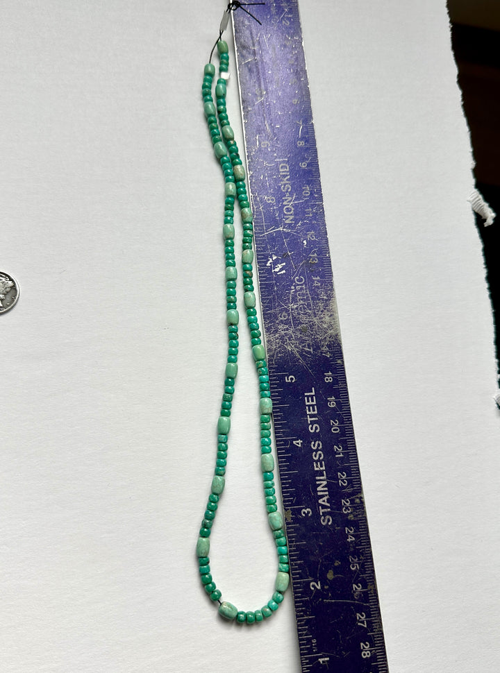 Fox Turquoise Bead Strand 18"