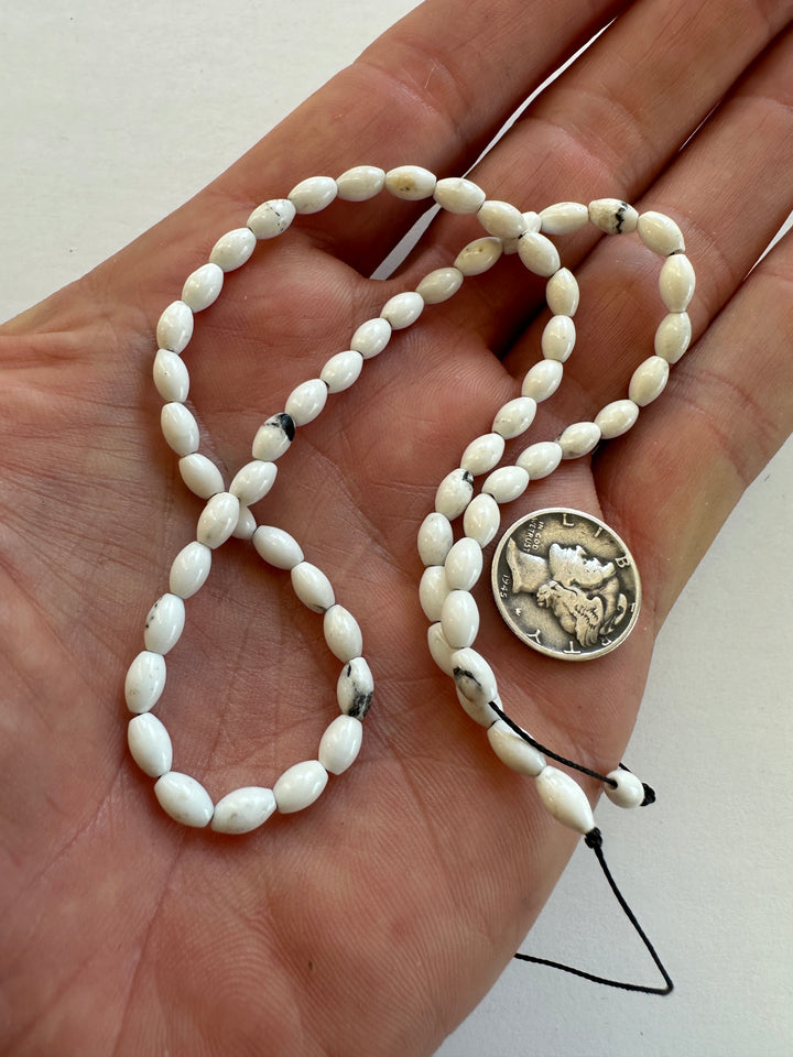 Natural White Buffalo Bead Strand