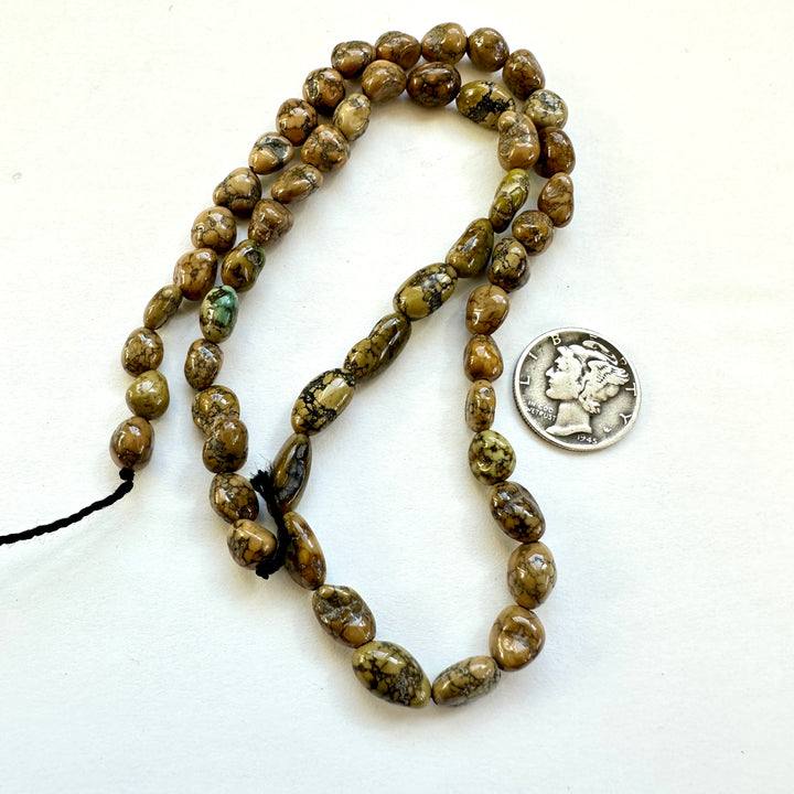 Natural Damele Turquoise Bead Strand  Stunning 16"