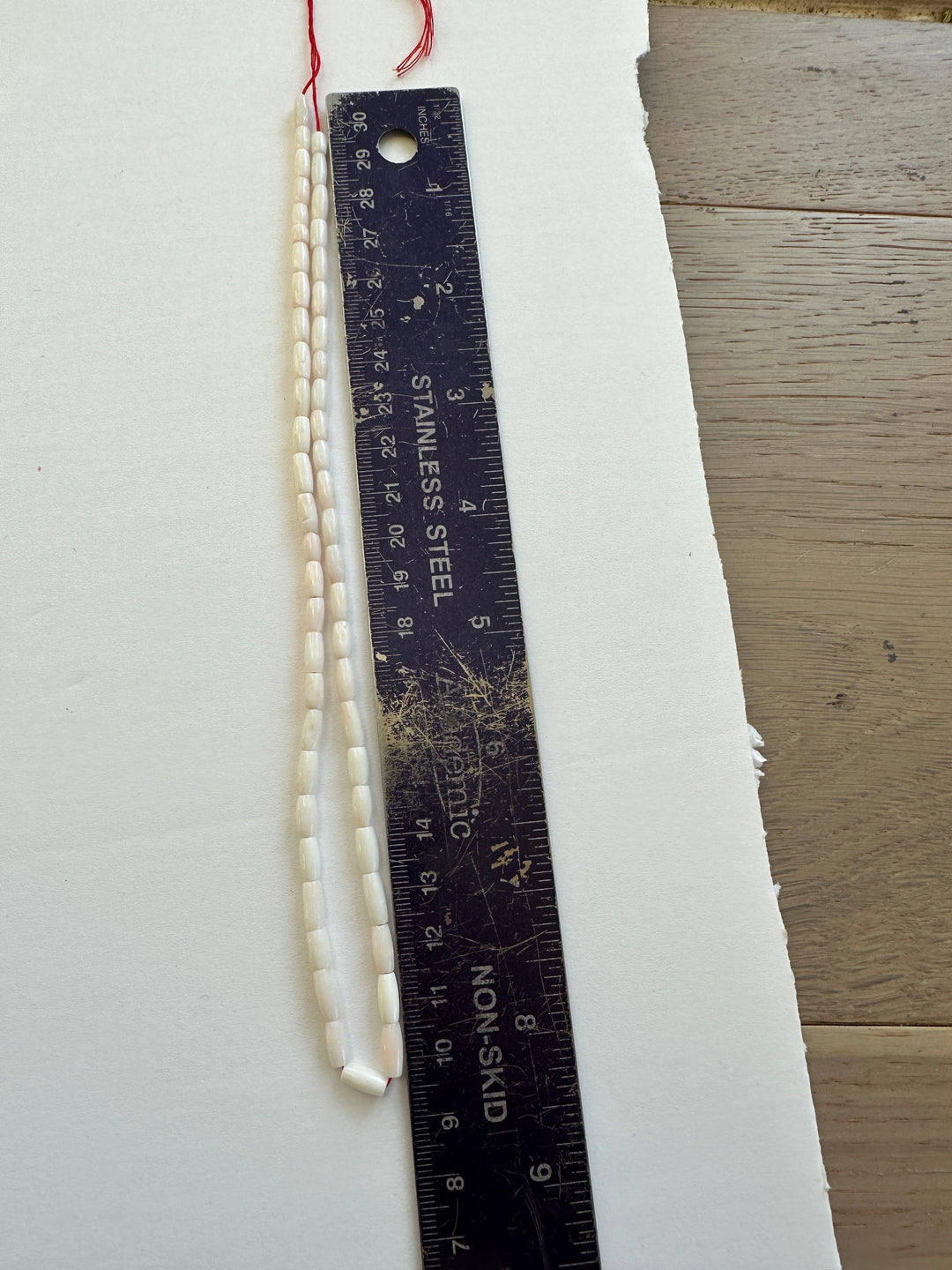 Natural White Coral Bead Strand