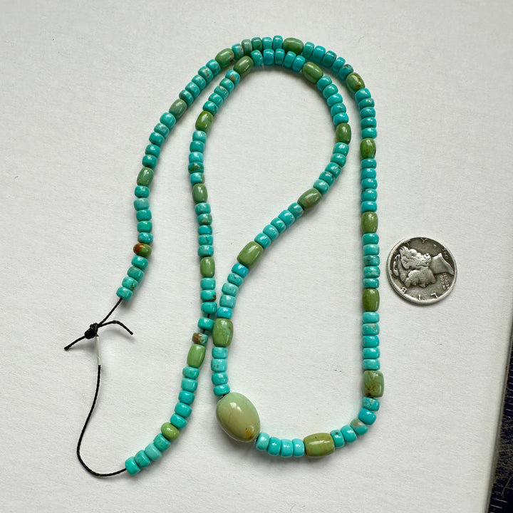 Carico Lake Turquoise Bead Strand 18"