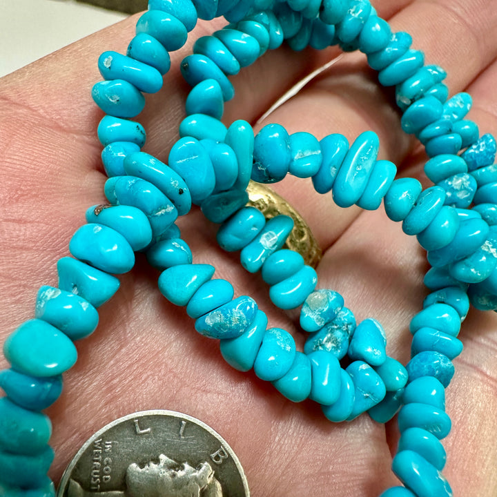Kingman Turquoise Bead Strand >100 Carats per strand
