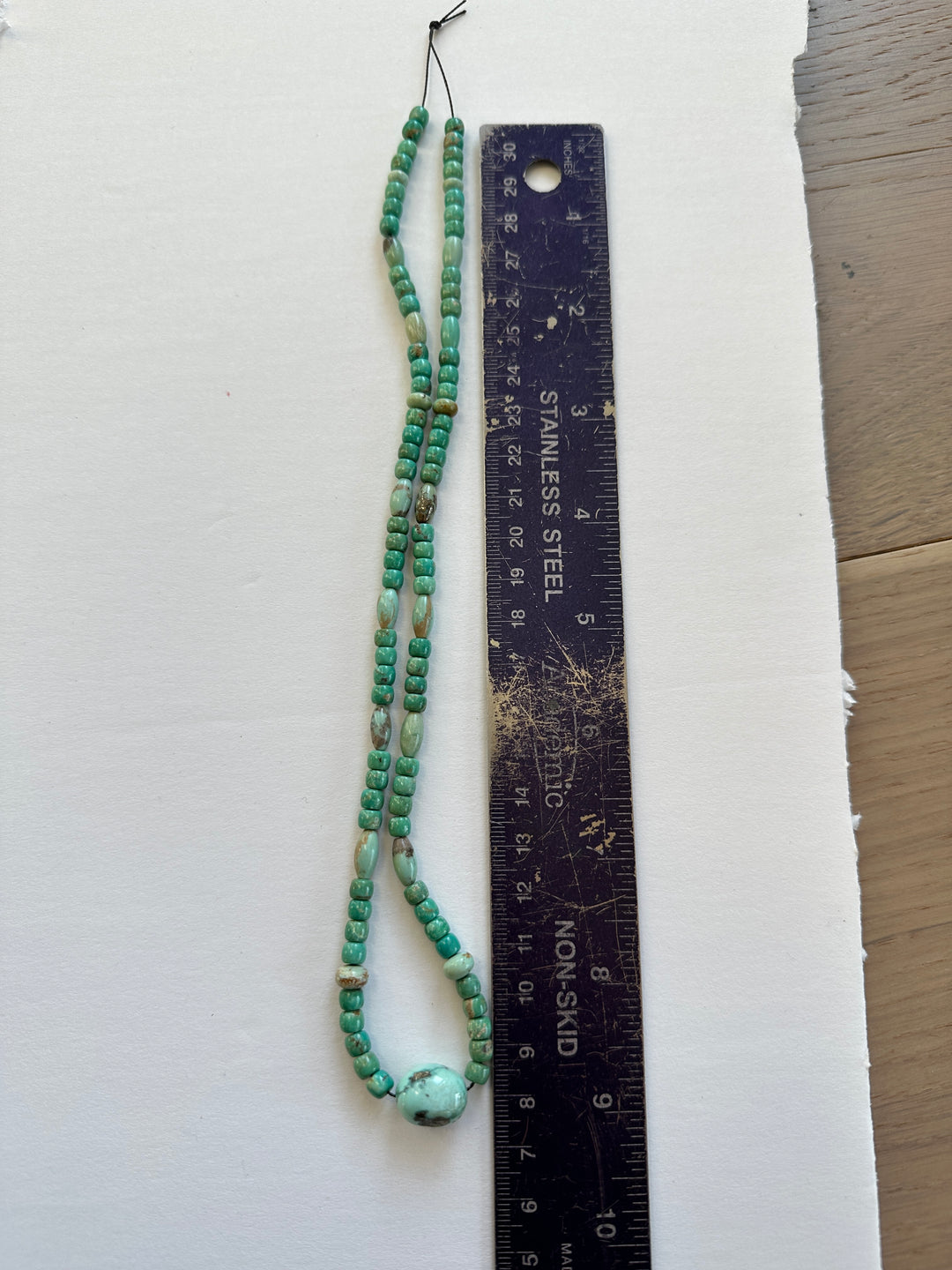 Natural Carico Lake Turquoise Bead Strand