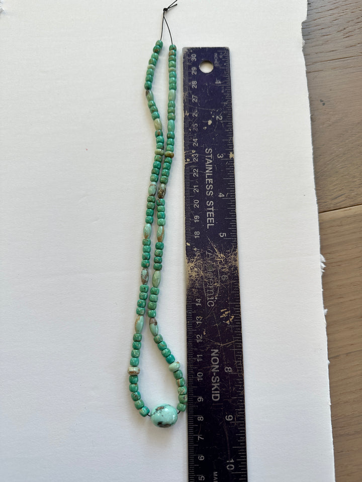 Natural Carico Lake Turquoise Bead Strand