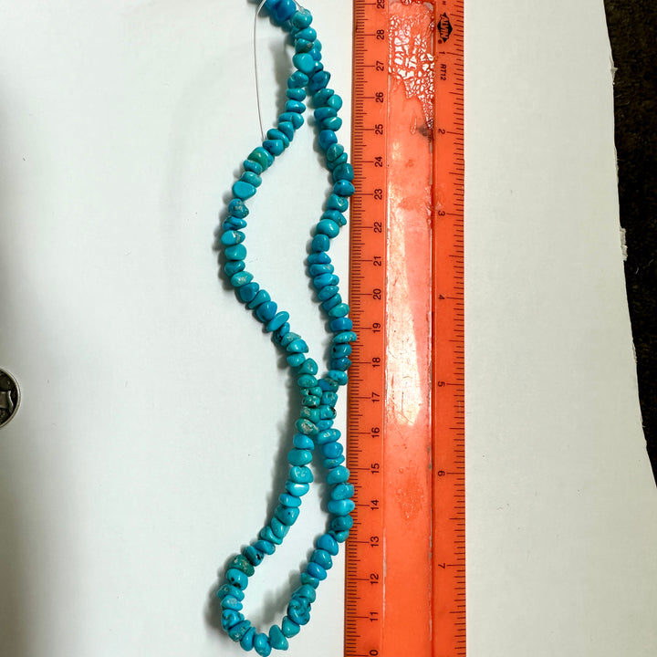 Kingman Turquoise Bead Strand >100 Carats per strand