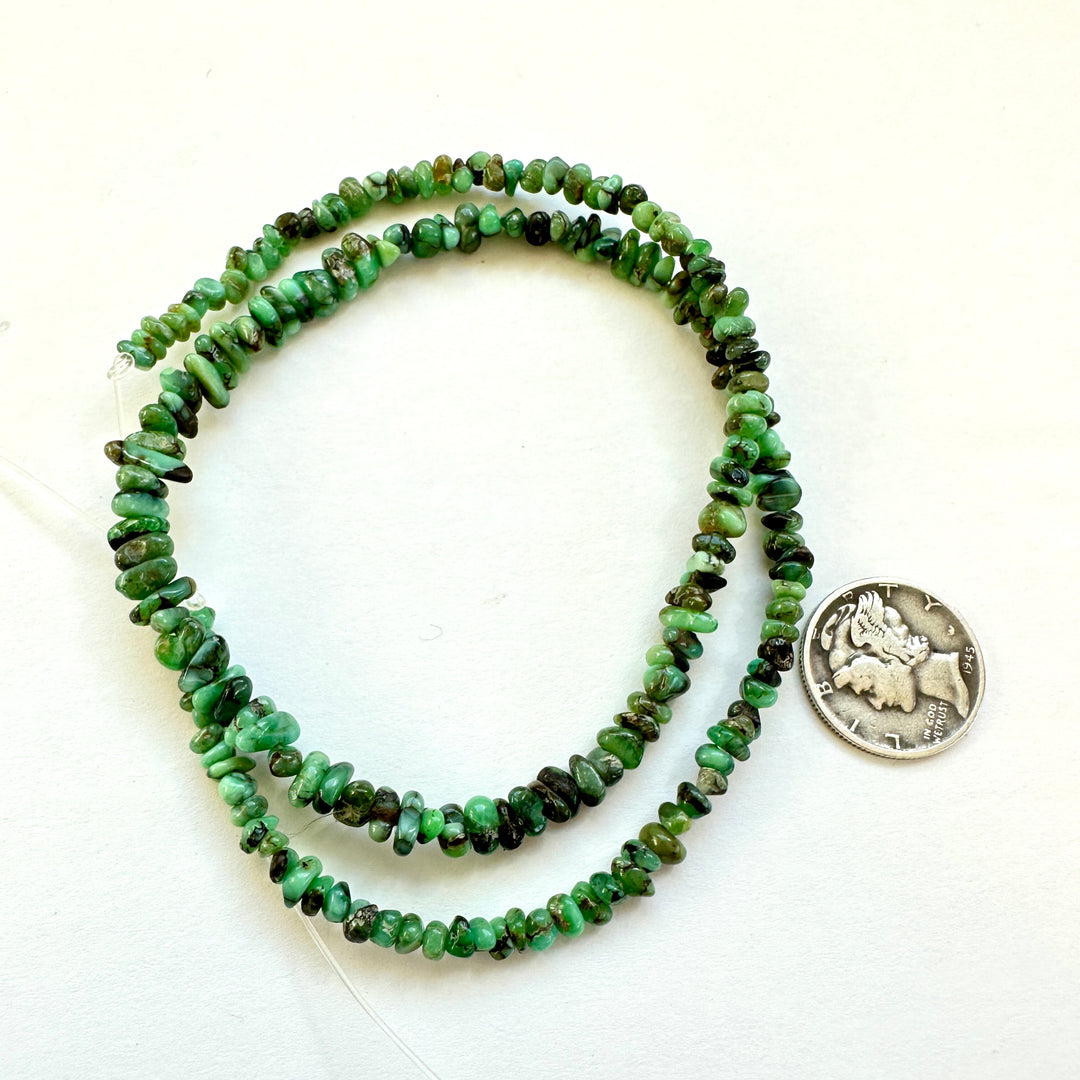 Natural Damele Gem Variscite Bead Strand