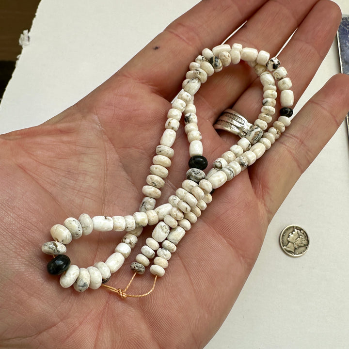 White Buffalo Bead Strand 18"