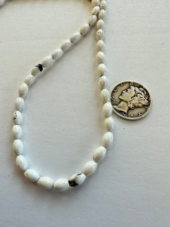 Natural White Buffalo Bead Strand