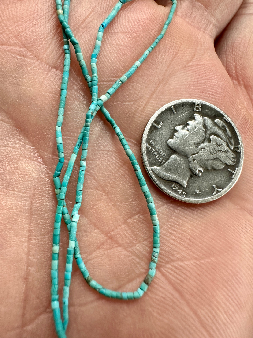 Tiny Turquoise Bead Strands