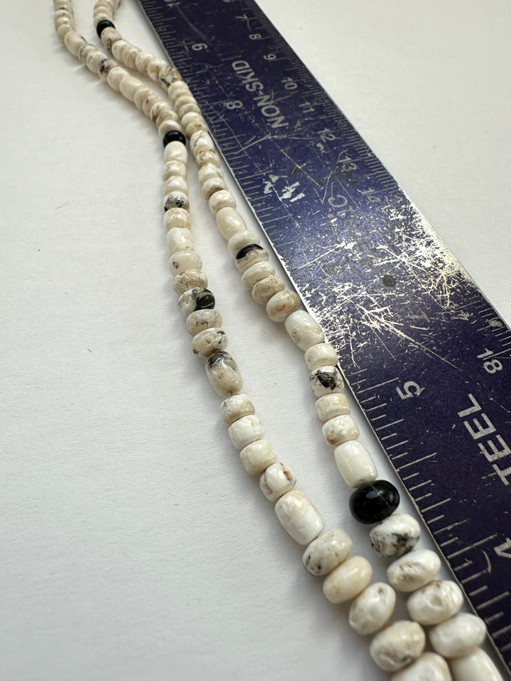 White Buffalo Bead Strand 18"