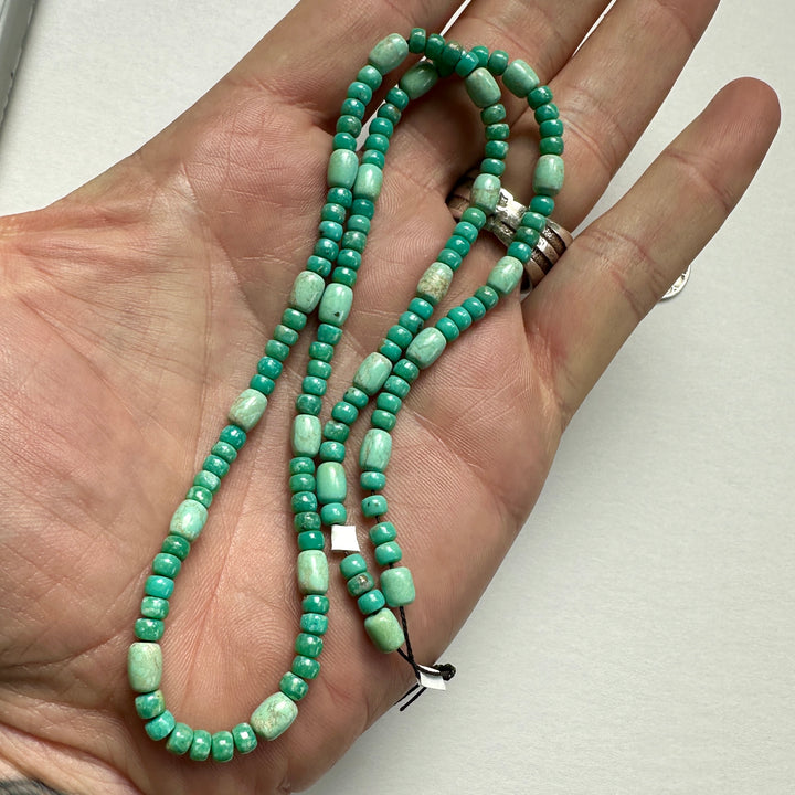 Fox Turquoise Bead Strand 18"