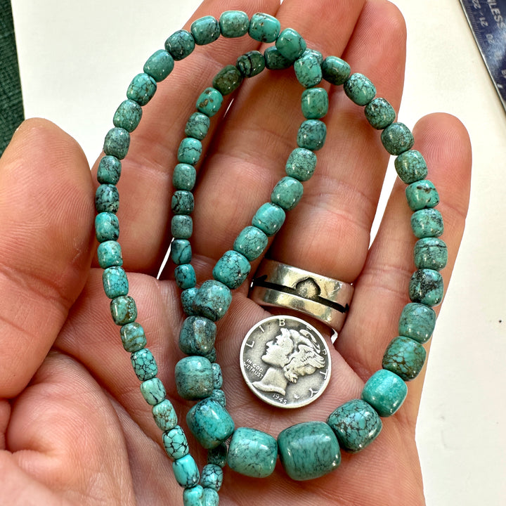 Natural Cloud Mountain Turquoise Bead Strand