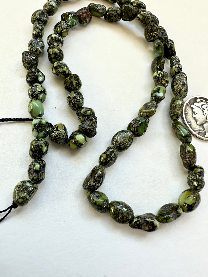 Natural Damele Turquoise Bead Strand 16"
