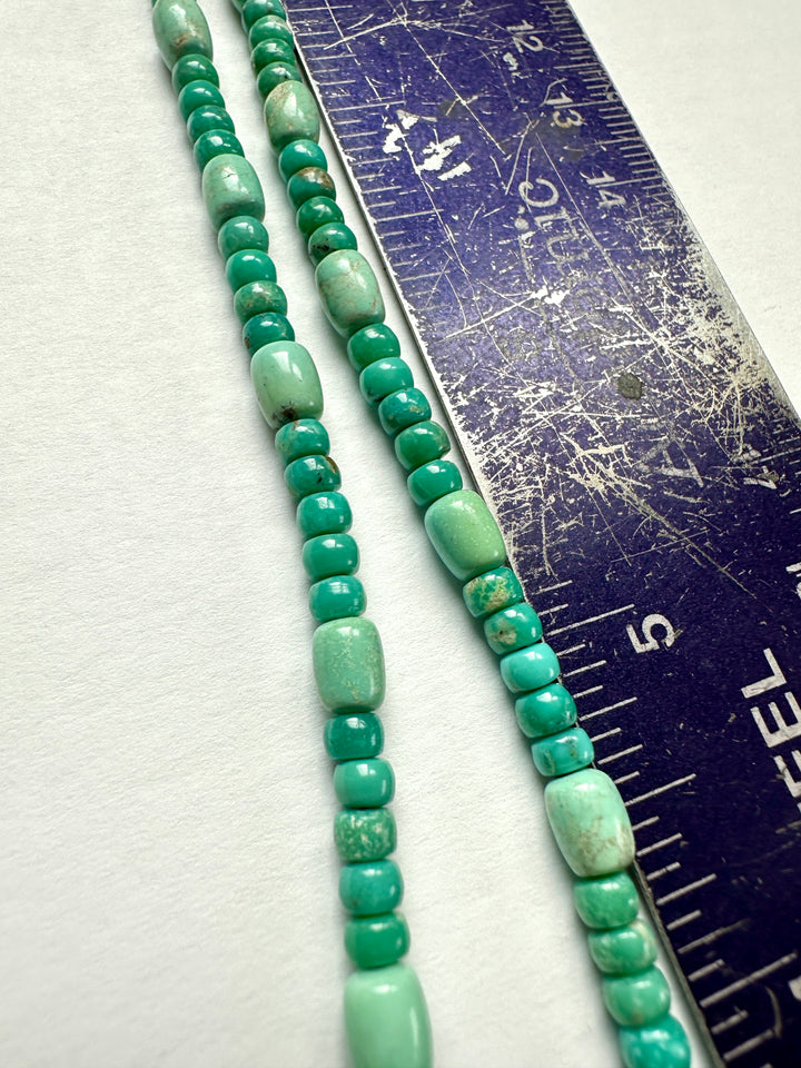 Fox Turquoise Bead Strand 18"