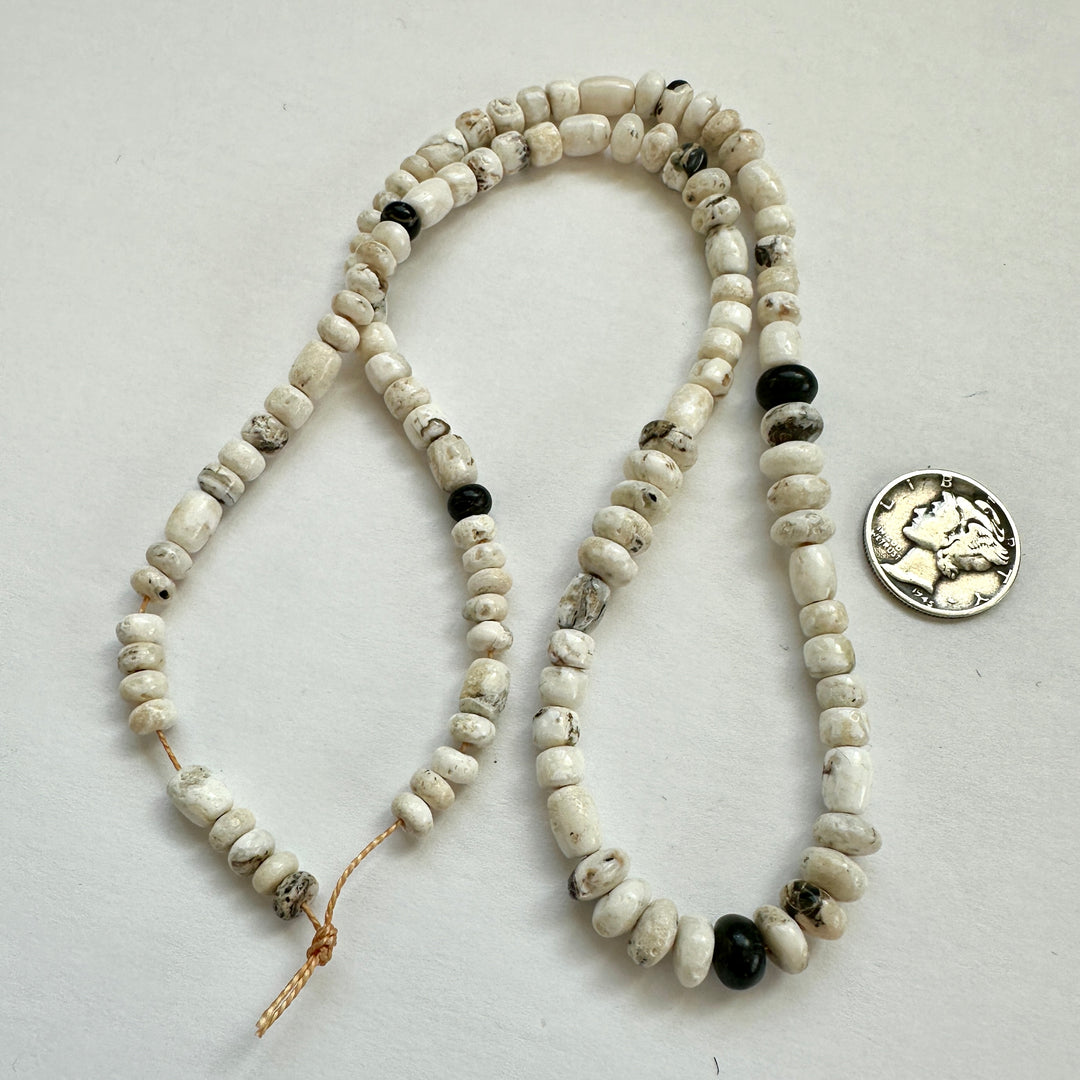 White Buffalo Bead Strand 18"