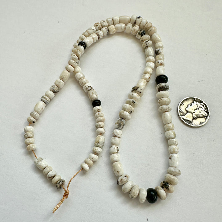 White Buffalo Bead Strand 18"