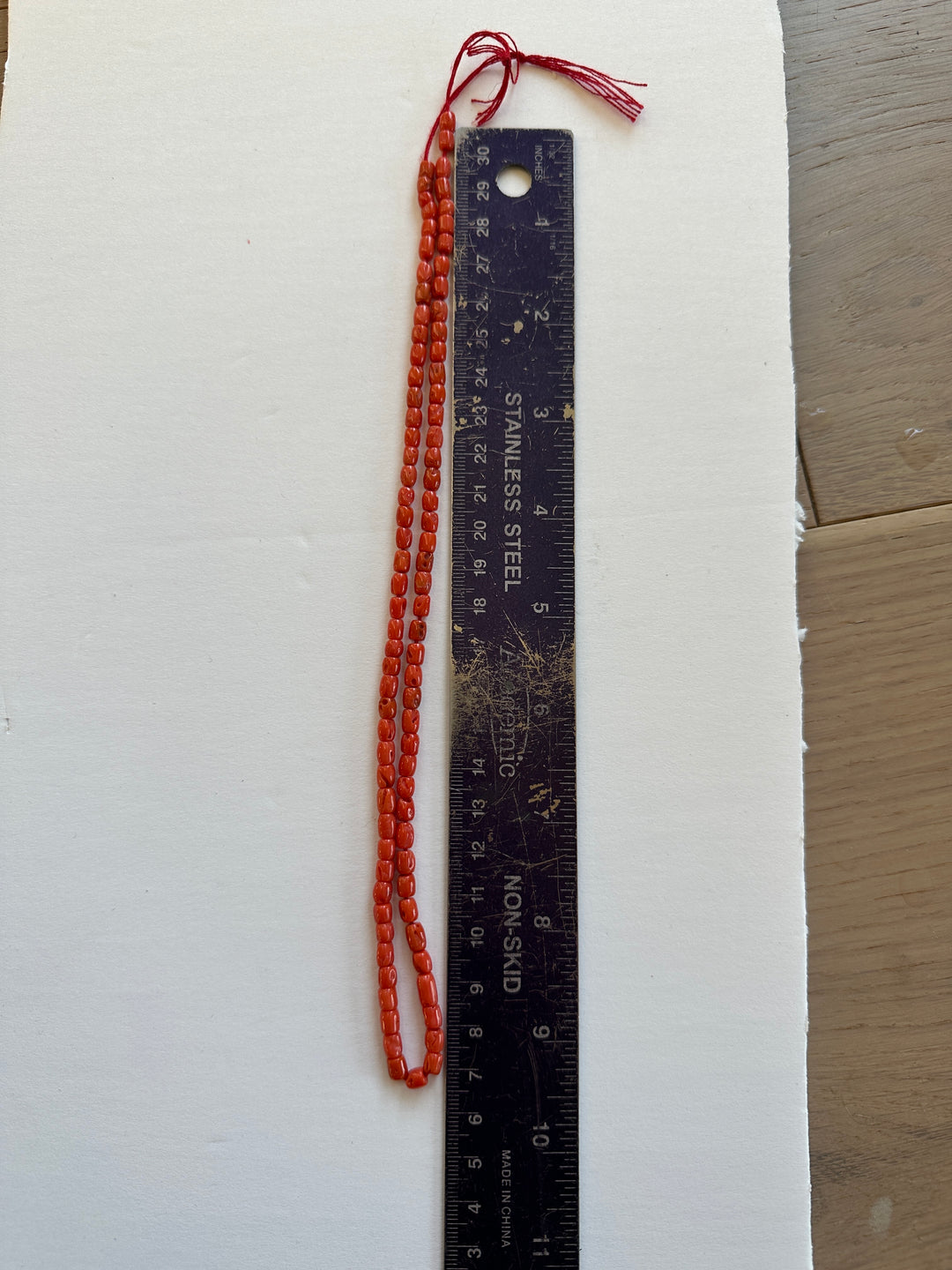 Natural Mediterranean Coral Bead Strand