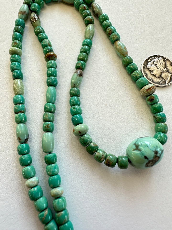 Natural Carico Lake Turquoise Bead Strand