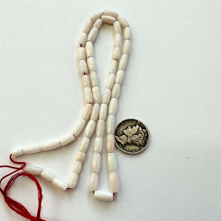 Natural White Coral Bead Strand