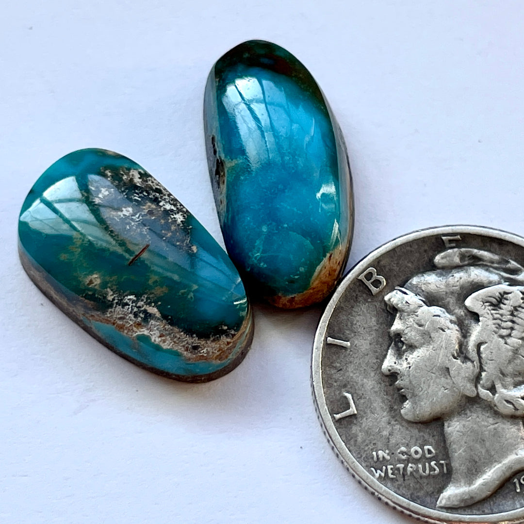 Natural Bisbee Turquoise Cabs