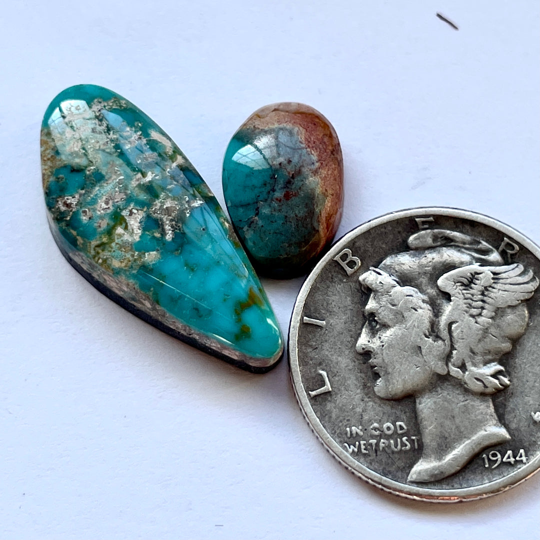 Natural Bisbee Turquoise Cabs